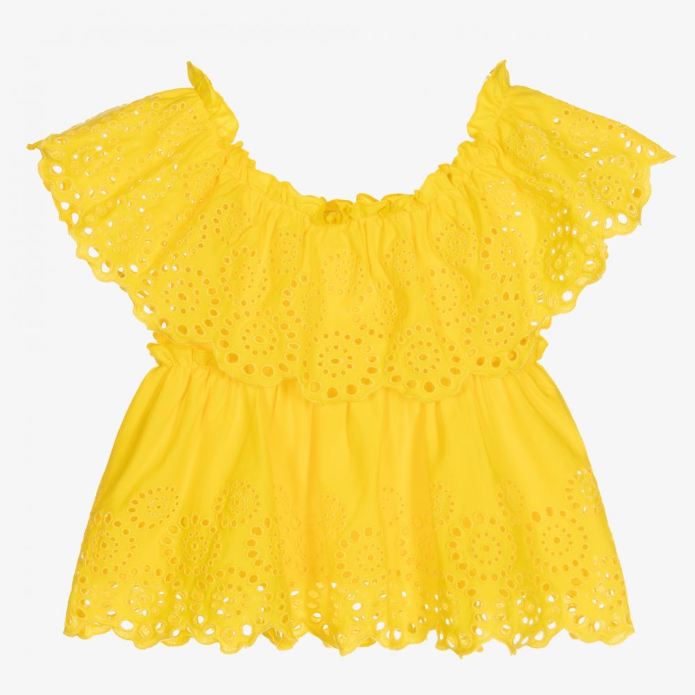 Girls yellow blouse discount