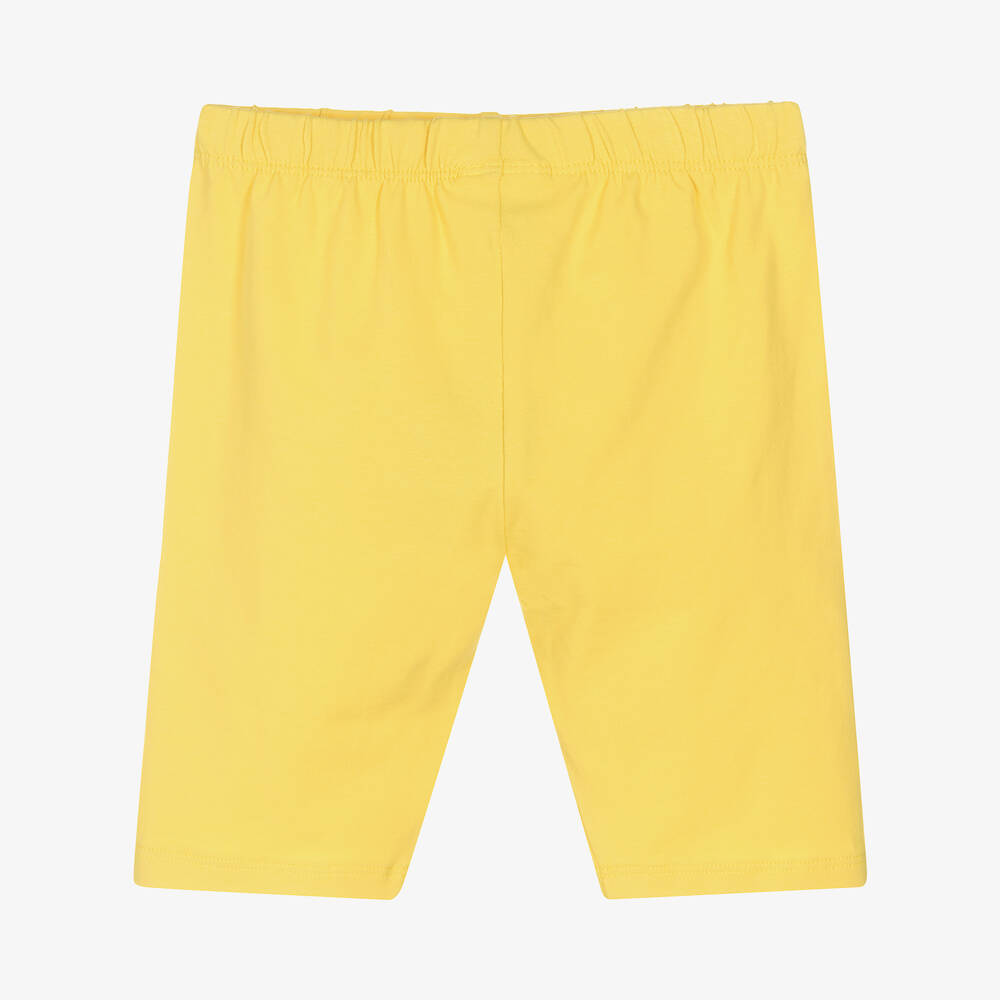 Mayoral-Girls Yellow Cotton Cycling Shorts | Childrensalon Outlet