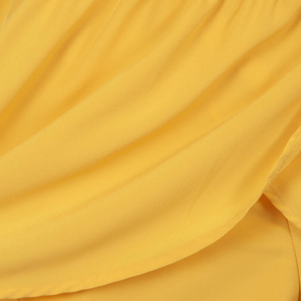 Mayoral-Girls Yellow Crêpe Playsuit | Childrensalon Outlet