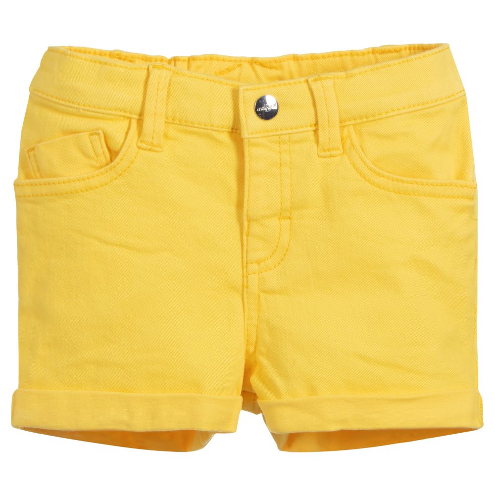 yellow jeans shorts