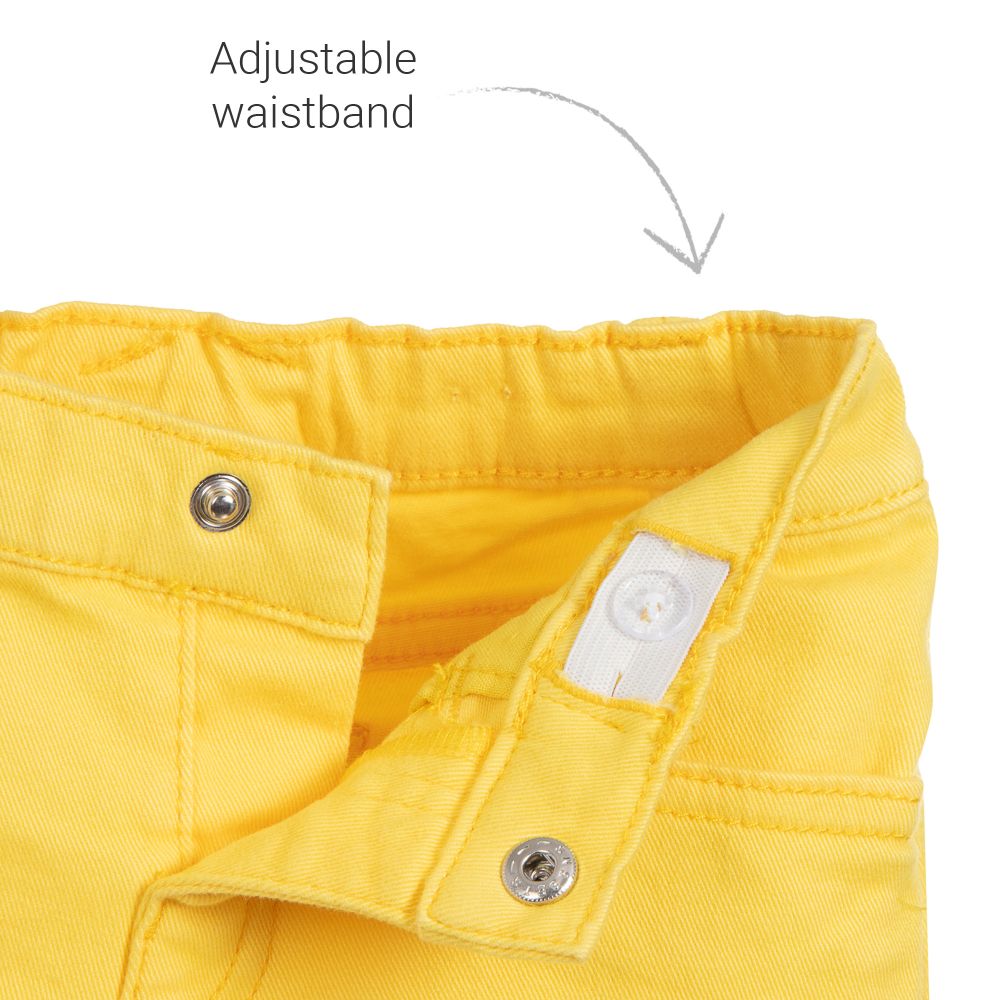Mayoral - Girls Yellow Denim Shorts | Childrensalon Outlet