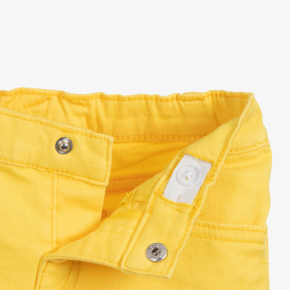 Mayoral-Girls Yellow Denim Shorts | Childrensalon Outlet