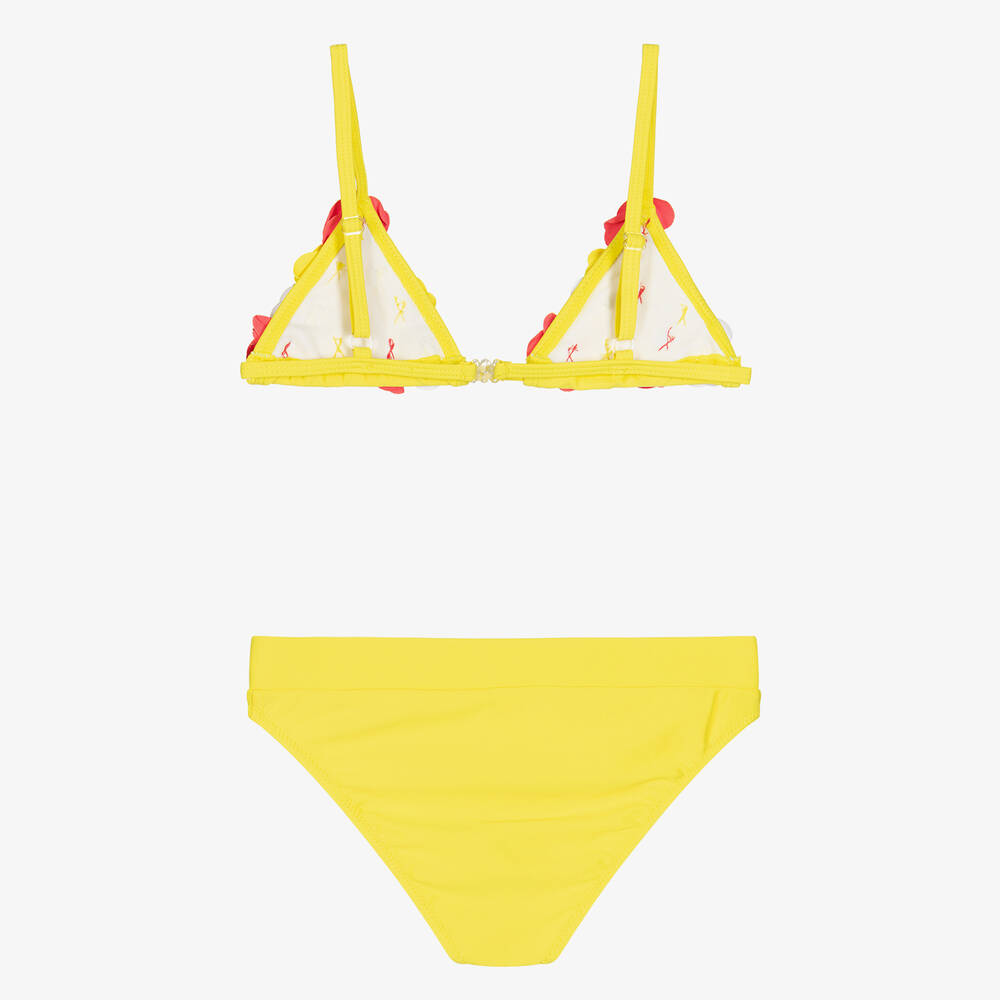 Mayoral-Желтое бикини с цветами для девочек | Childrensalon Outlet