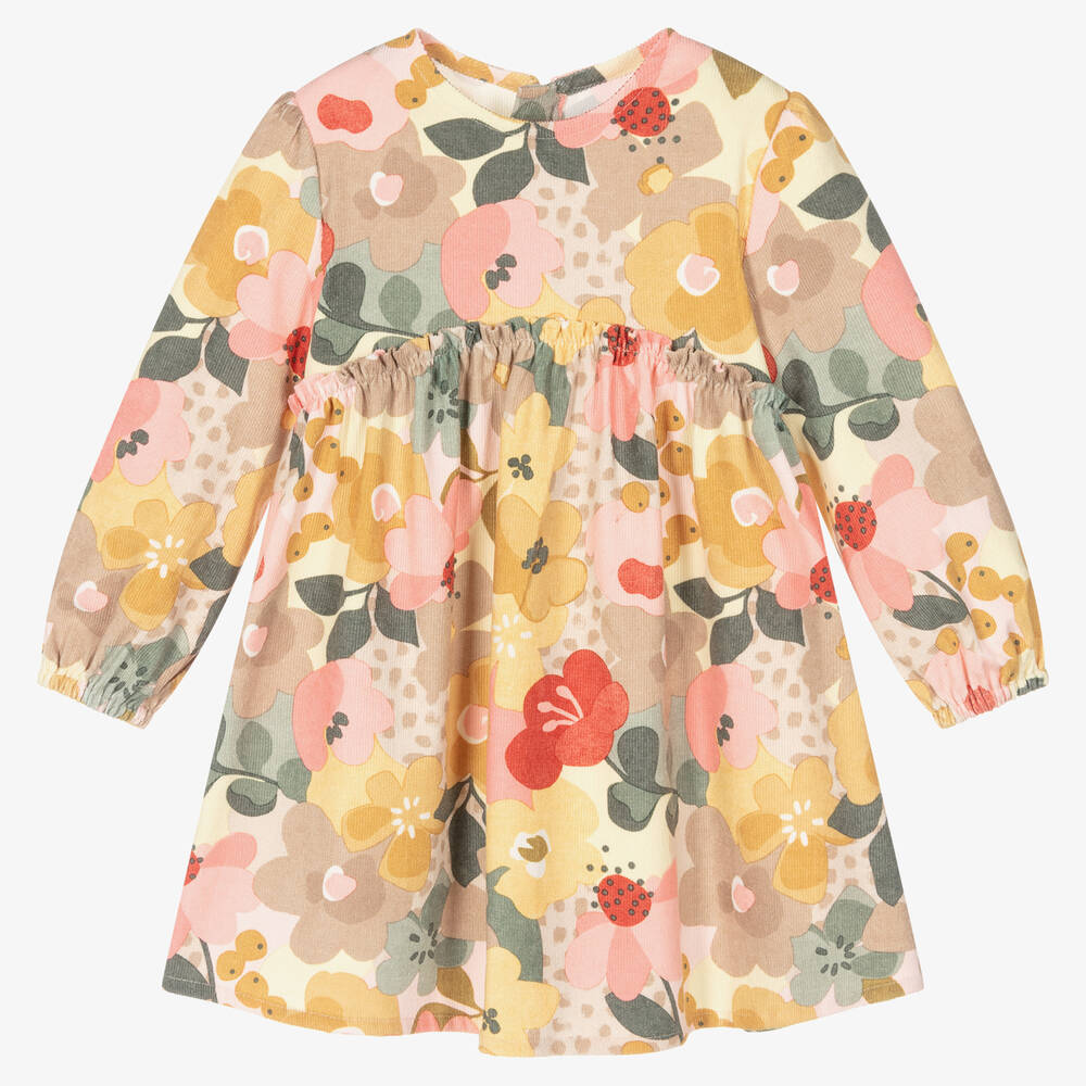 Mayoral - Robe jaune à fleurs fille | Childrensalon