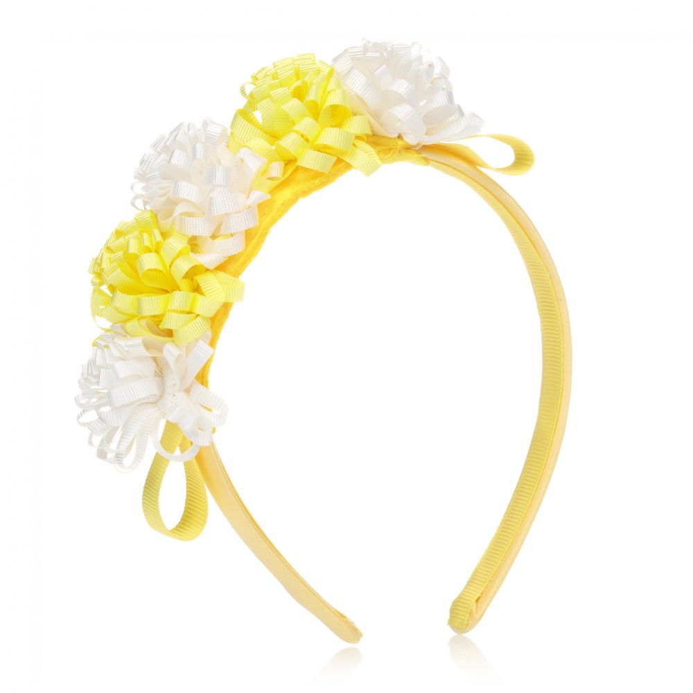 Mayoral - Желтый ободок для волос с цветами для девочек | Childrensalon