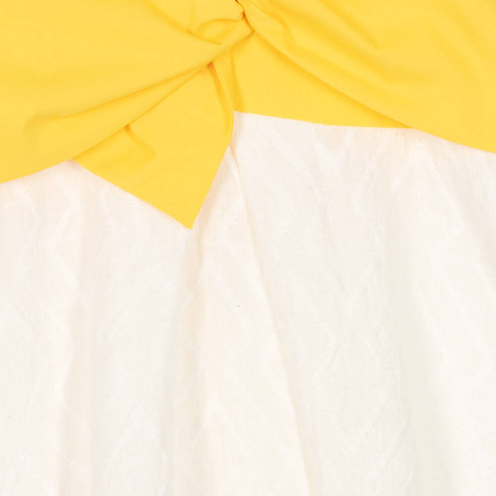 Mayoral-Кремово-желтое хлопковое платье | Childrensalon Outlet