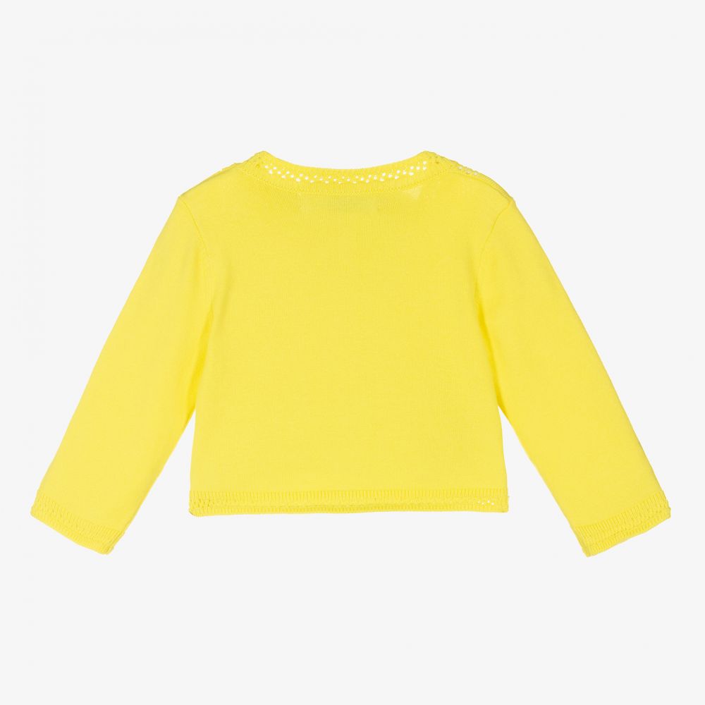 Mayoral Girls Yellow Knitted Cardigan Childrensalon Outlet