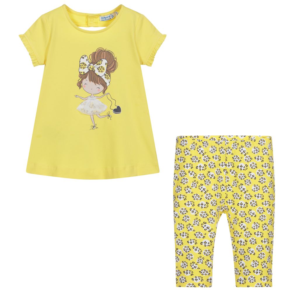 Legging sales jaune fille