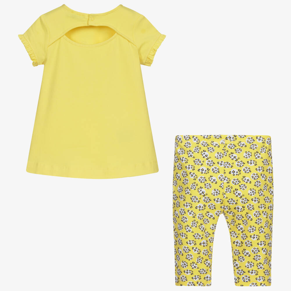 Mayoral-Girls Yellow Leggings Set | Childrensalon Outlet