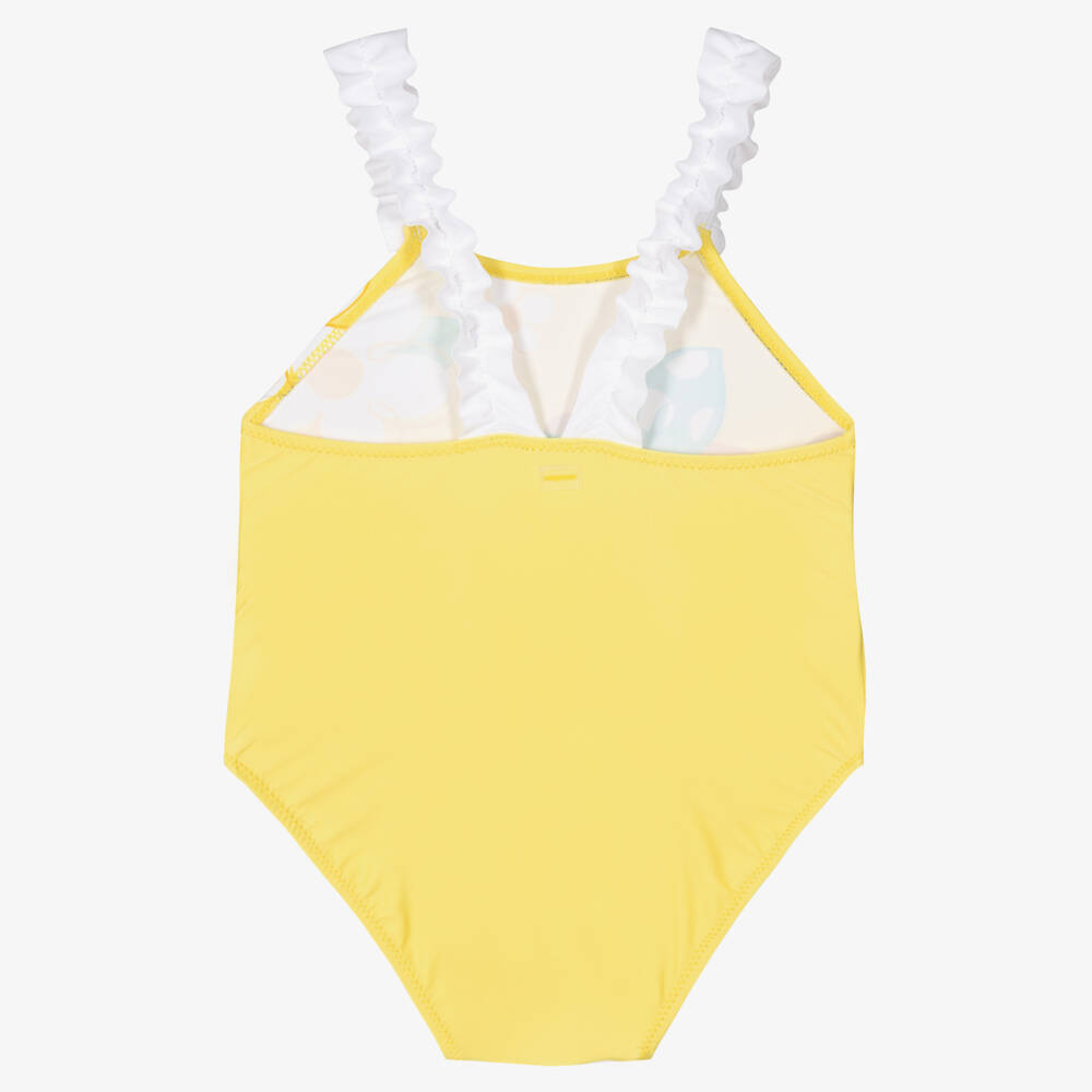 Yellow ruffle bathing suit online