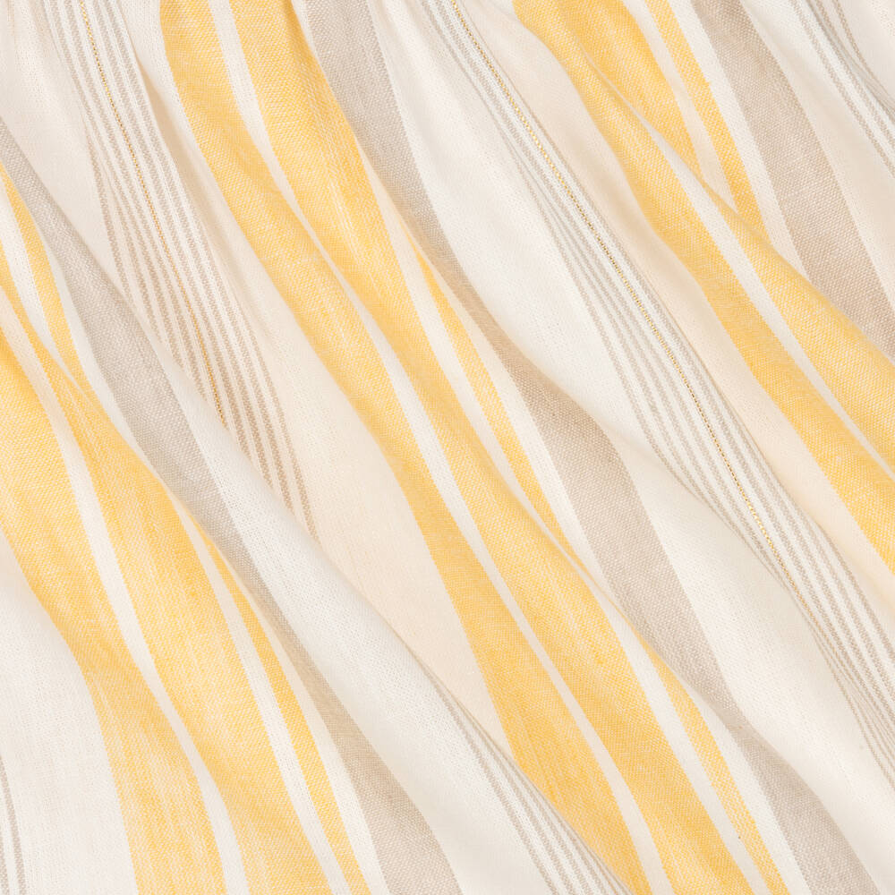 Mayoral-Girls Yellow Linen & Cotton Skirt | Childrensalon Outlet