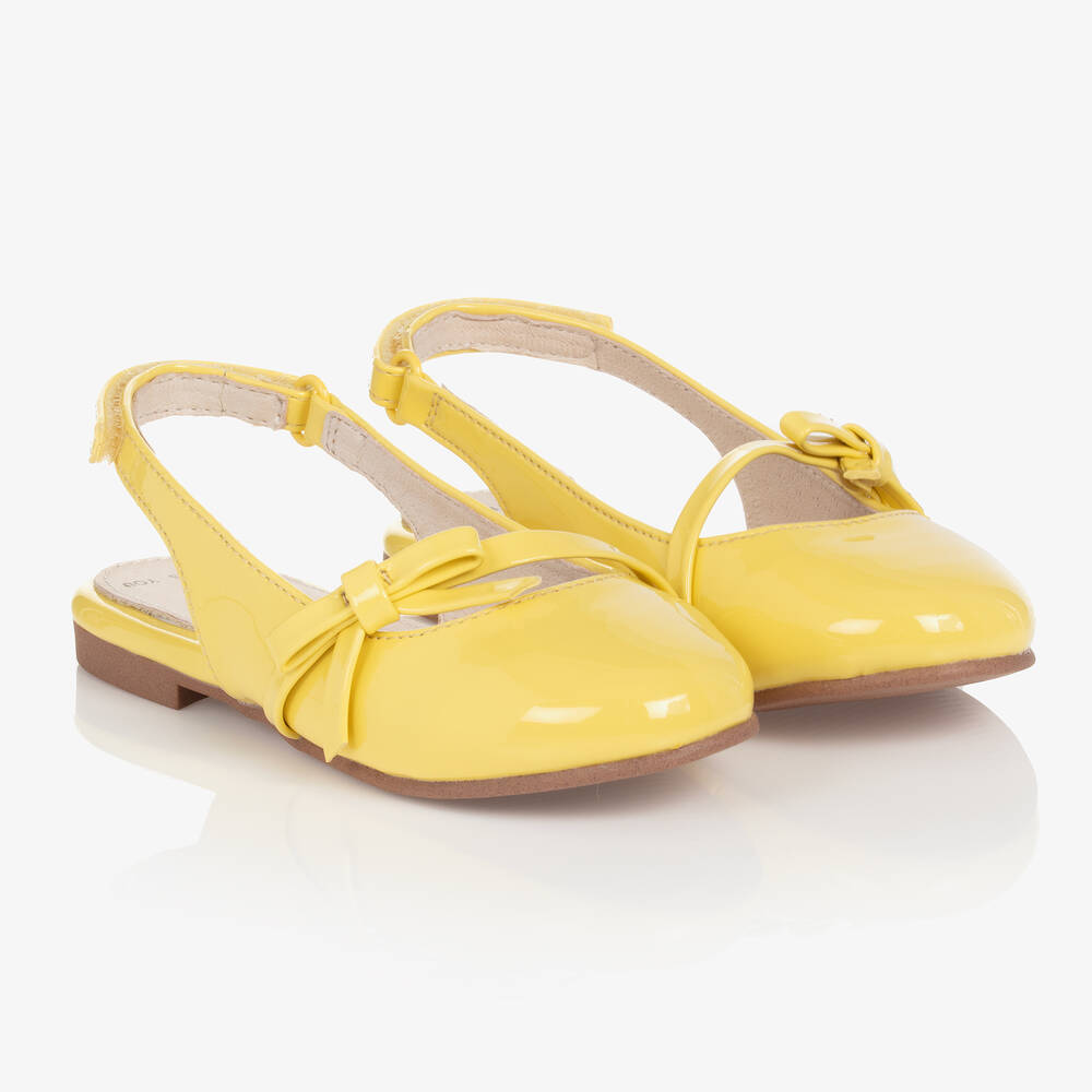 Mayoral - Girls Yellow Slingback Shoes | Childrensalon