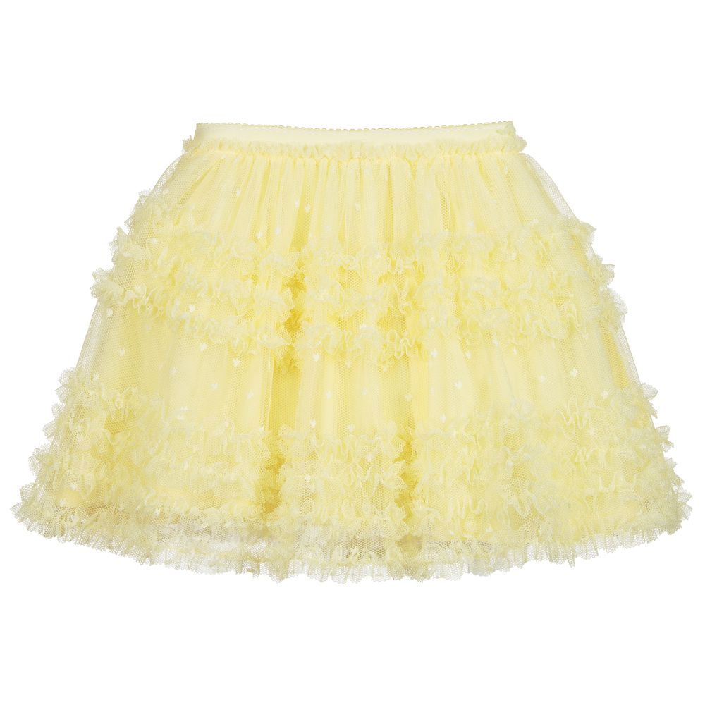 Mayoral-تنورة تول لون أصفر | Childrensalon Outlet