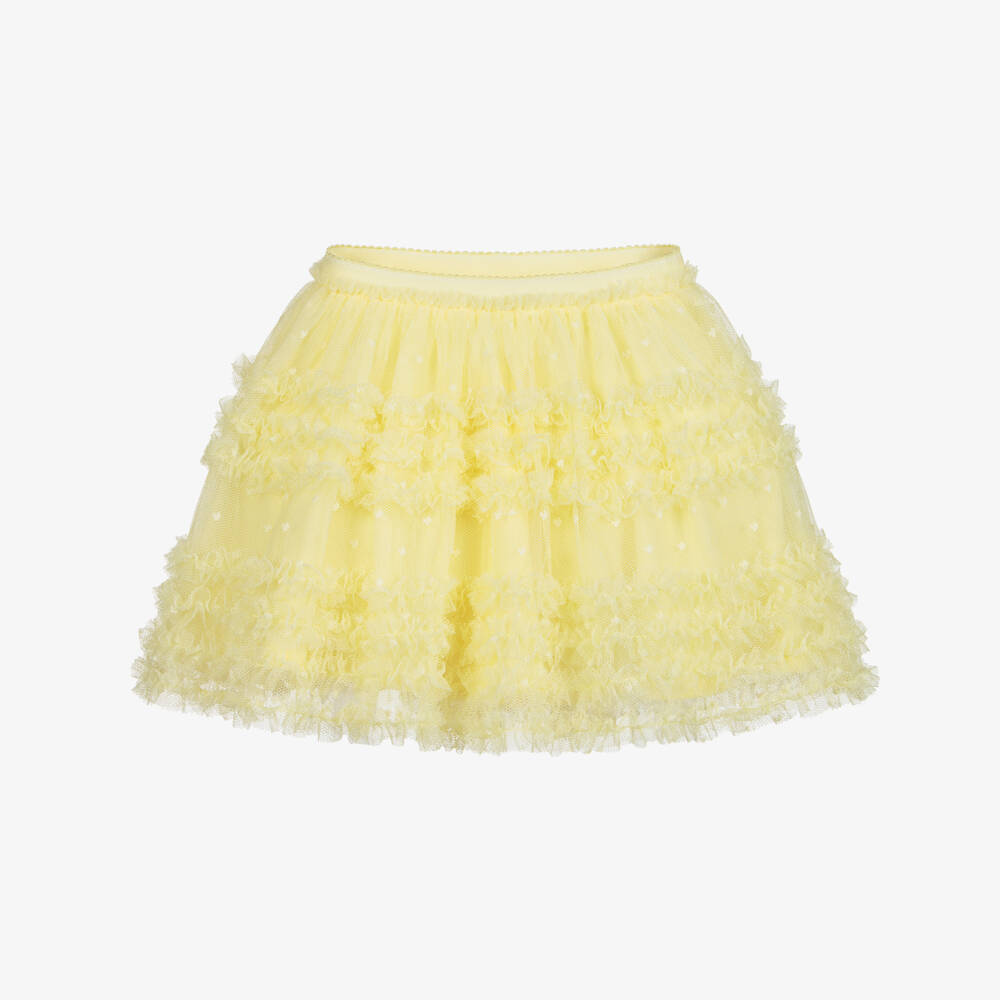 Mayoral-تنورة تول لون أصفر | Childrensalon Outlet