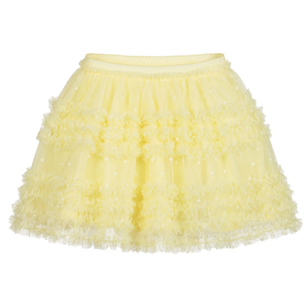 Mayoral - Girls Yellow Tulle Skirt | Childrensalon