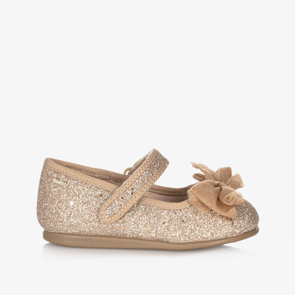 Mayoral-Gold Glitter Bar Shoes | Childrensalon Outlet