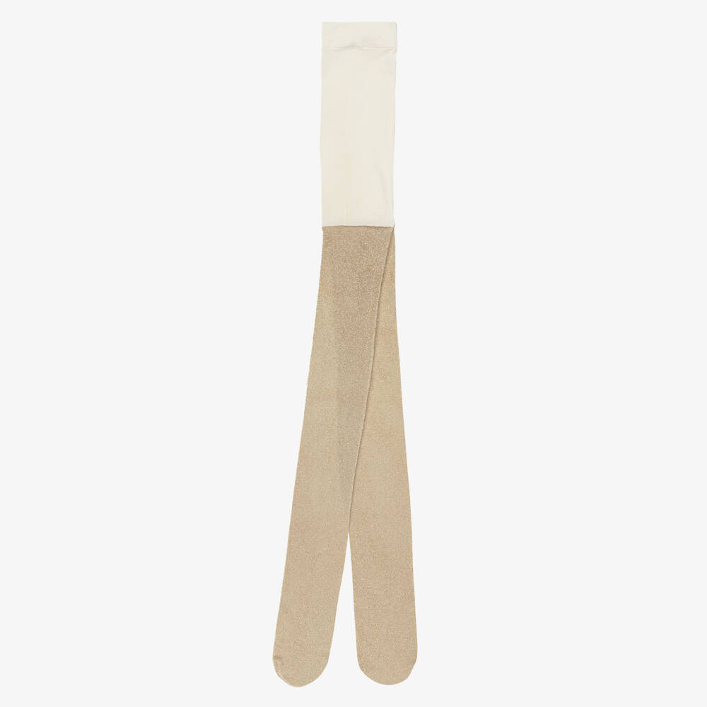 Mayoral-Gold Lurex Tights | Childrensalon Outlet