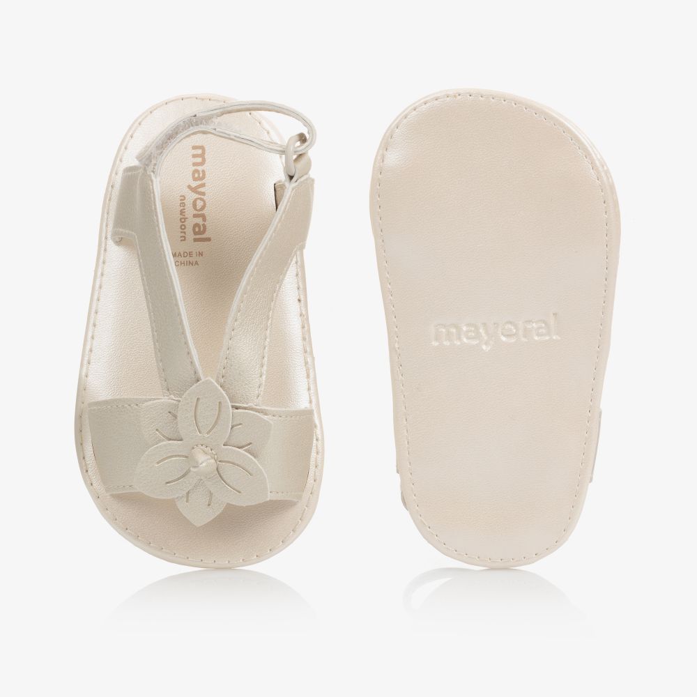 Newborn gold sandals discount