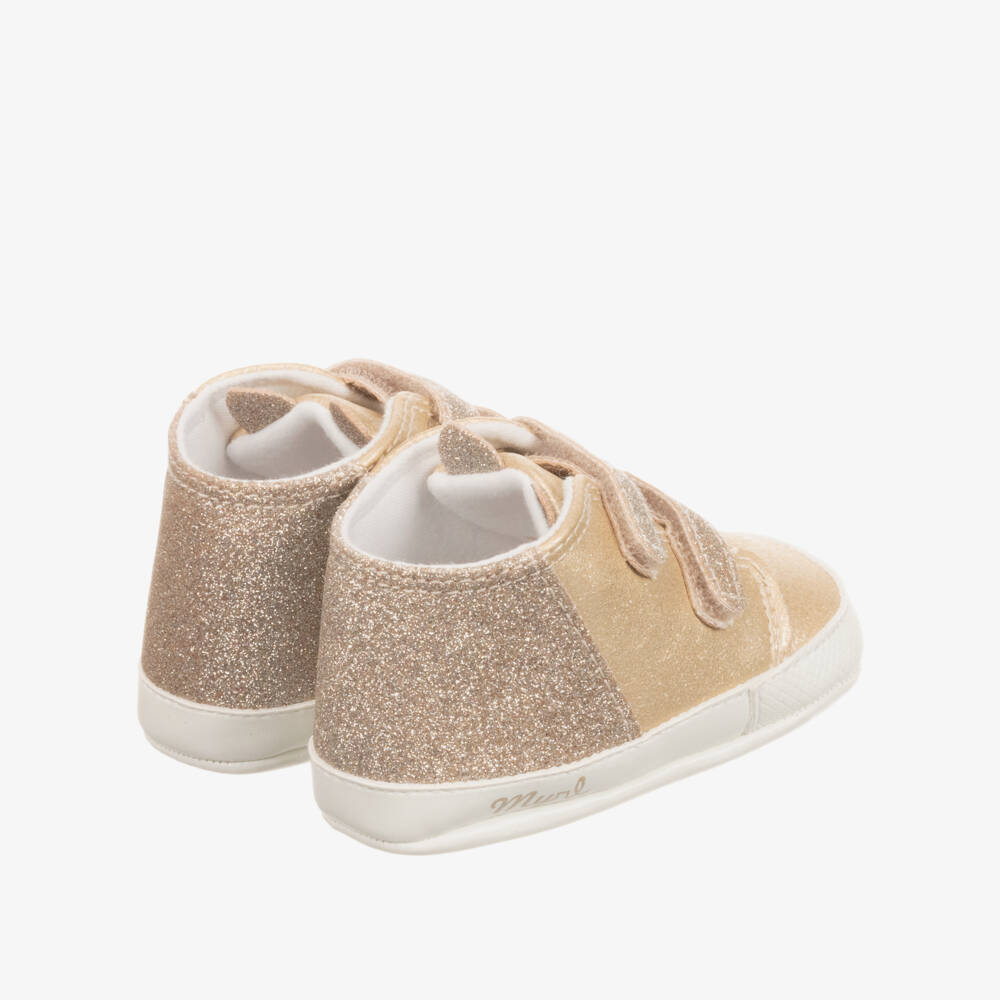 Mayoral Newborn-Gold Pre-Walker Trainers | Childrensalon Outlet