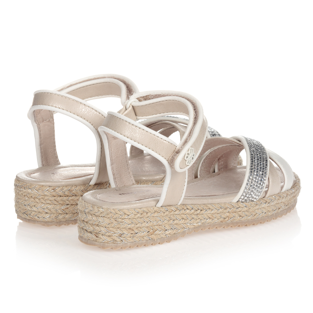 Mayoral-Золотистые сандалии на танкетке | Childrensalon Outlet