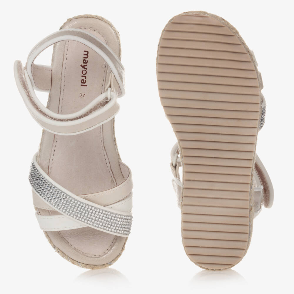Mayoral-Gold Wedge Sandals | Childrensalon Outlet