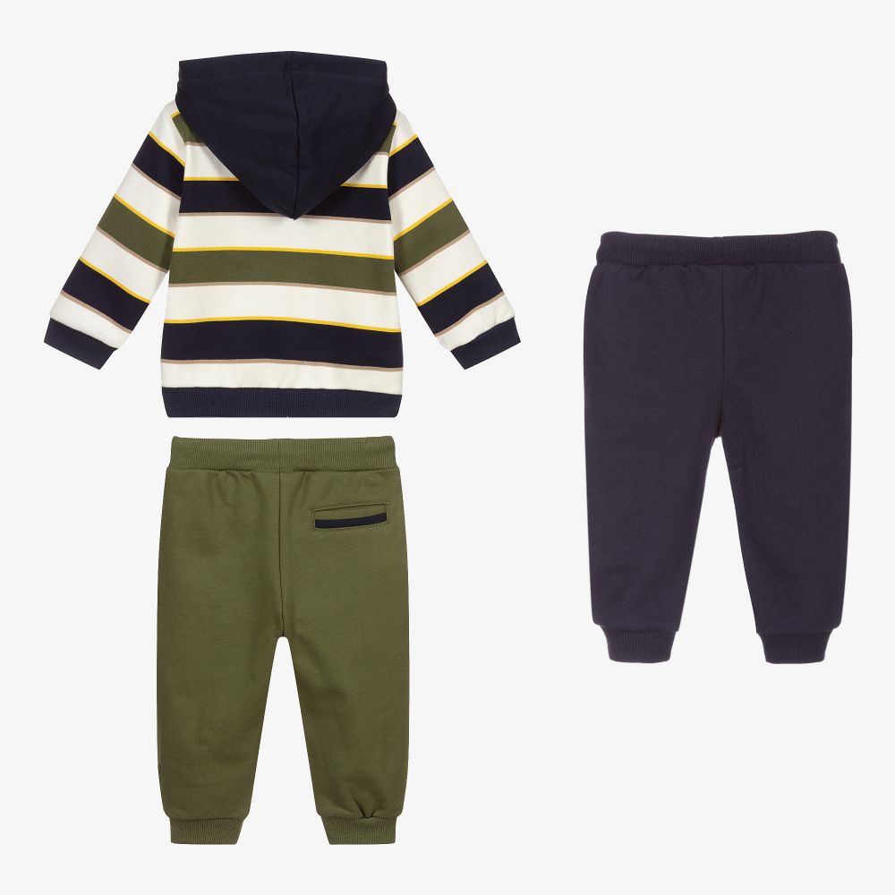 Mayoral-Сине-зеленый спортивный костюм (3предмета) | Childrensalon Outlet