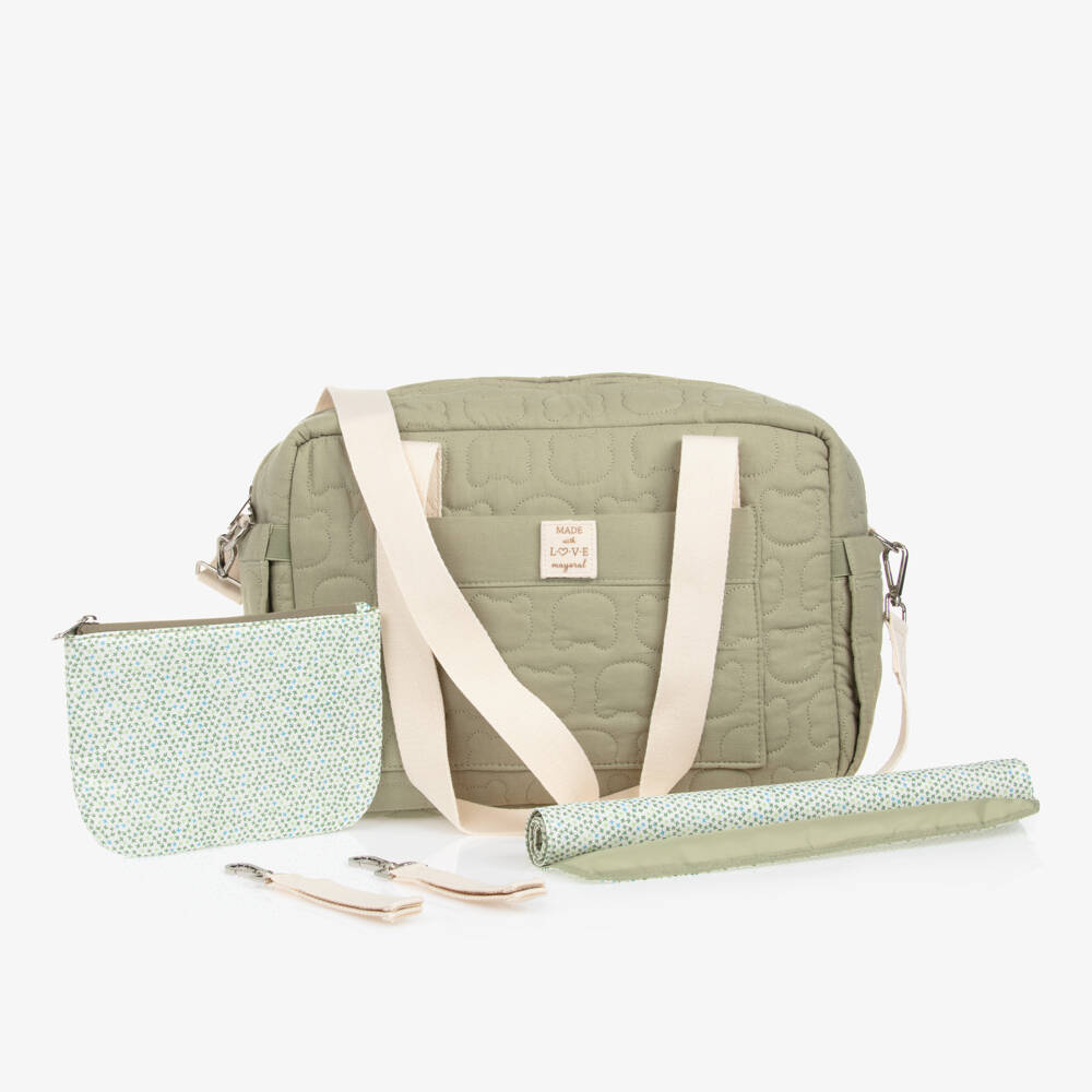 Mayoral-Green Cotton Changing Bag (37cm) | Childrensalon Outlet