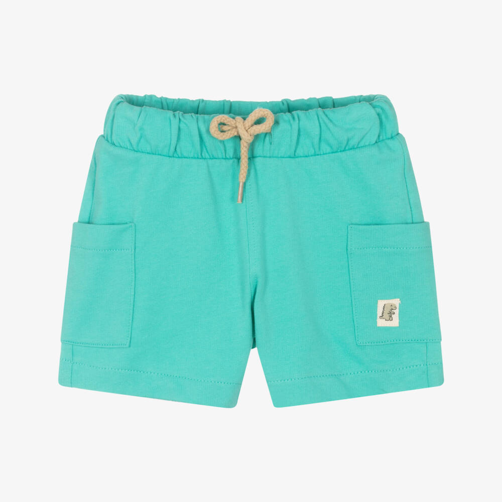 Mayoral-Green Cotton Jersey Shorts for Boys | Childrensalon Outlet