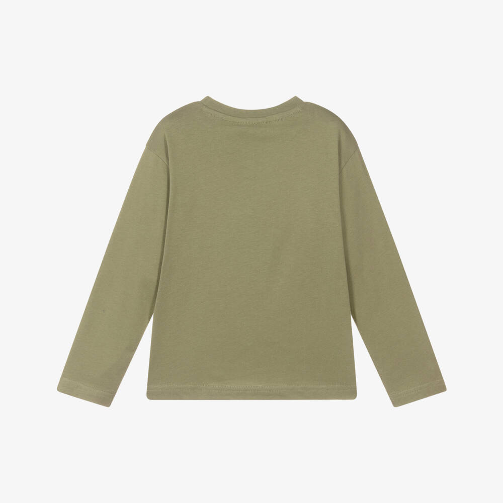 Mayoral-Green Dino Ls Top | Childrensalon Outlet
