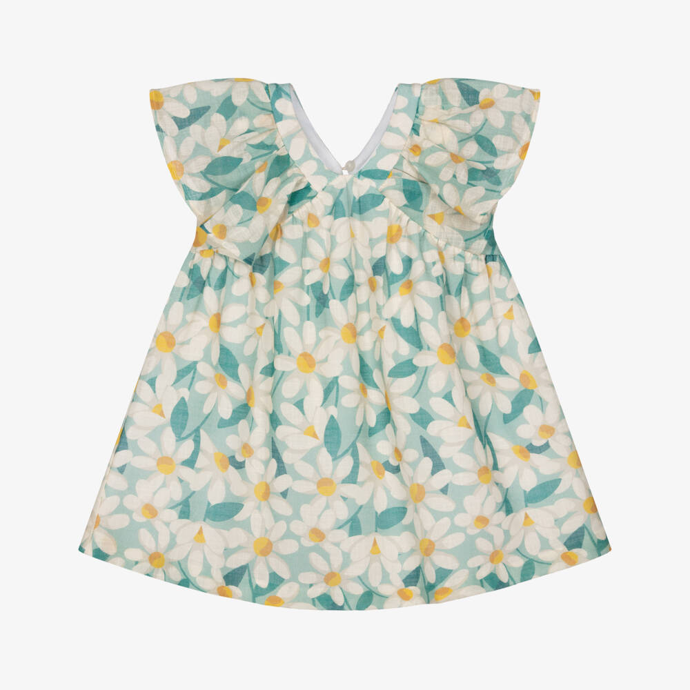 Mayoral-Green Floral Dress | Childrensalon Outlet