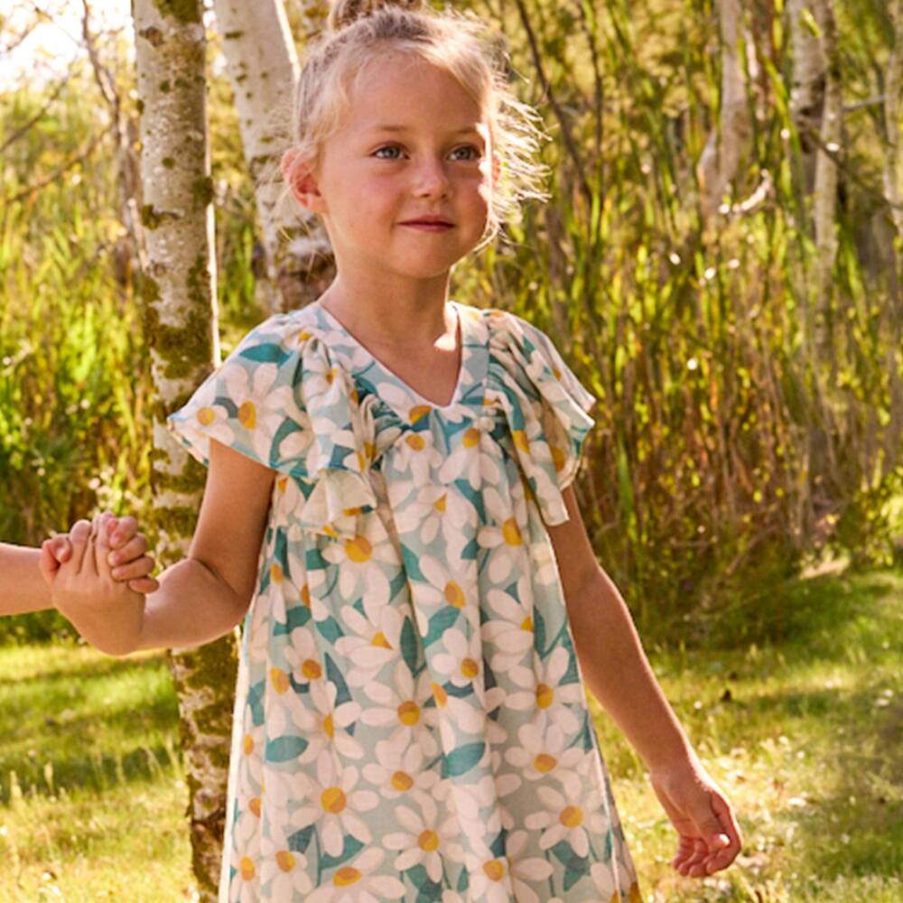 Mayoral-Green Floral Dress | Childrensalon Outlet