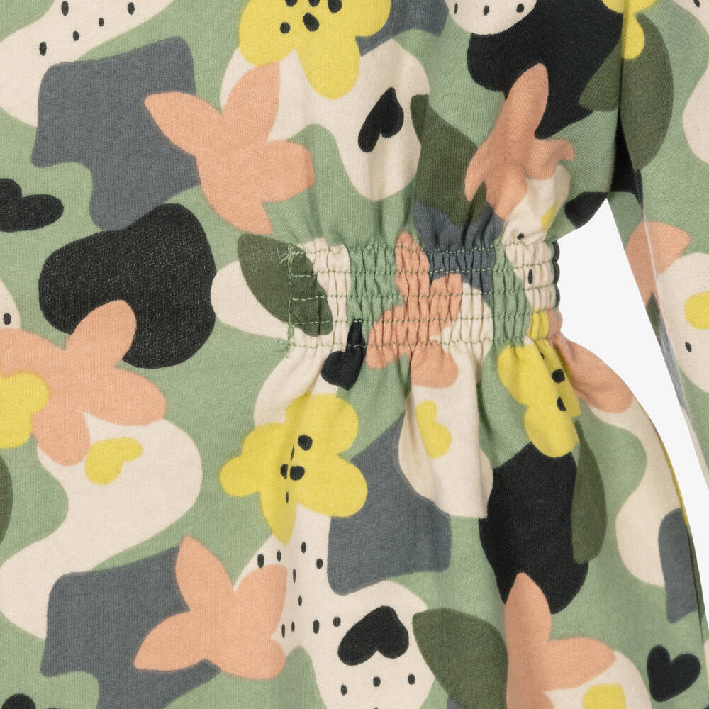 Mayoral-Green Floral Sweashirt Dress | Childrensalon Outlet