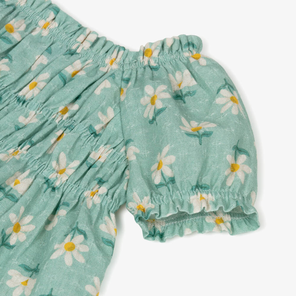 Mayoral-Green Flowers Aop Trousers Set | Childrensalon Outlet