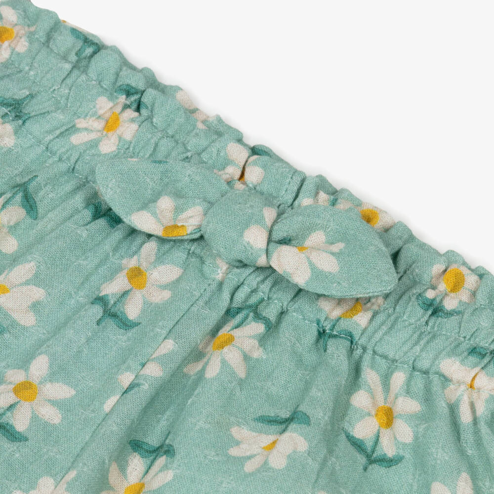 Mayoral-Green Flowers Aop Trousers Set | Childrensalon Outlet