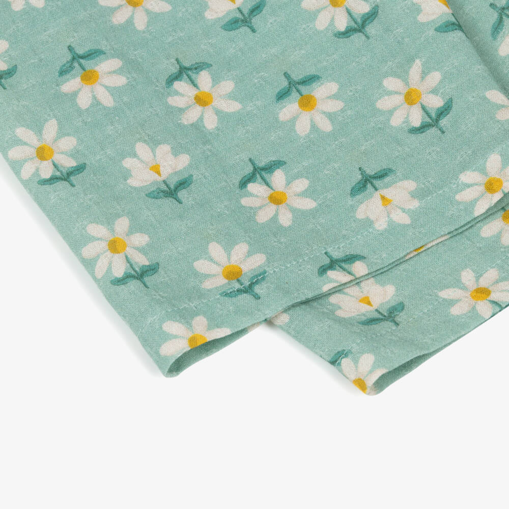 Mayoral-Green Flowers Aop Trousers Set | Childrensalon Outlet
