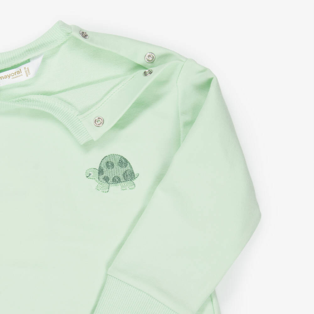 Mayoral Newborn-Green Frog Tracksuit Set | Childrensalon Outlet