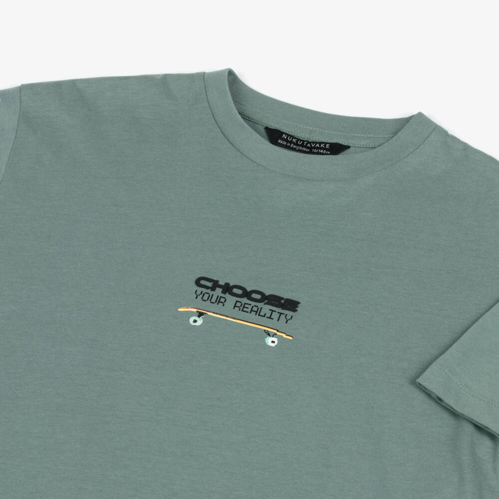 Mayoral Nukutavake-Green Graphic Print Tshirt | Childrensalon Outlet