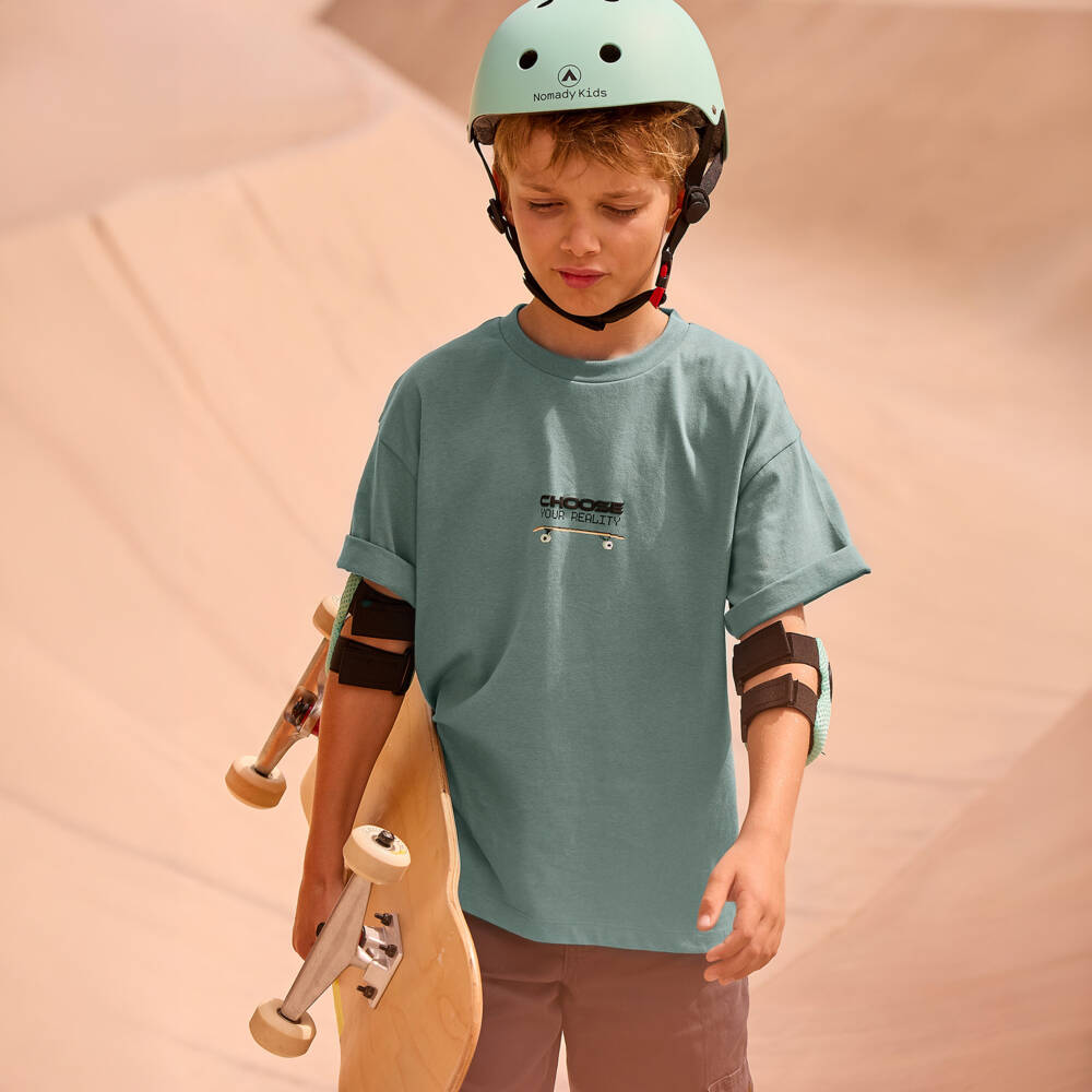 Mayoral Nukutavake-Green Graphic Print Tshirt | Childrensalon Outlet