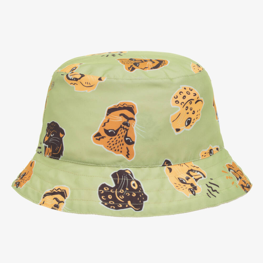 Mayoral-Green & Ivory Reversible Bucket Hat | Childrensalon Outlet