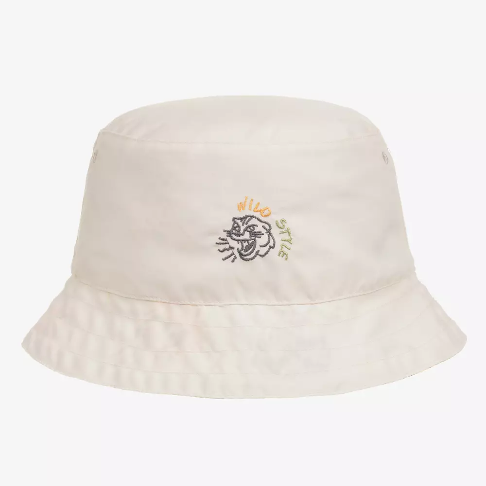Mayoral-Green & Ivory Reversible Bucket Hat | Childrensalon Outlet