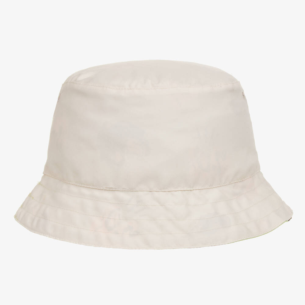 Mayoral-Green & Ivory Reversible Bucket Hat | Childrensalon Outlet