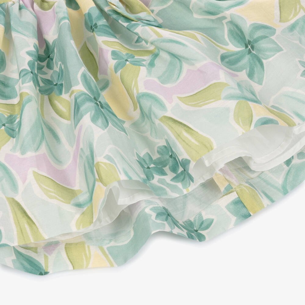 Mayoral-Green & Lilac Floral Dress | Childrensalon Outlet