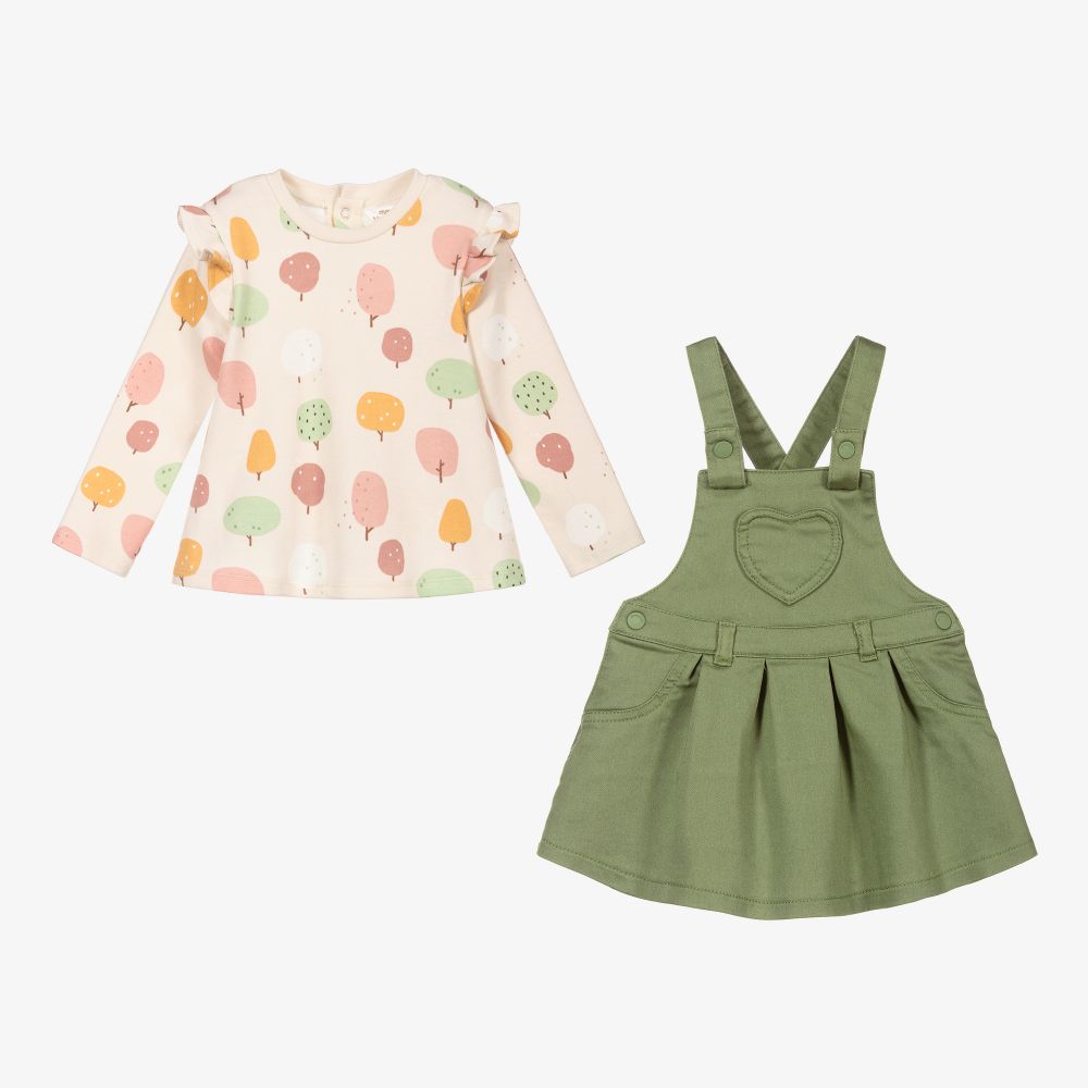 Mayoral Для новорожденных-Комплект с зеленым сарафаном | Childrensalon Outlet