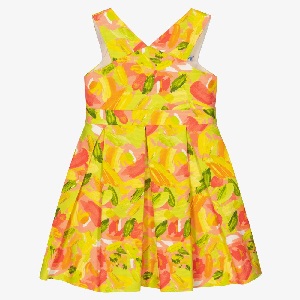 Mayoral - Green & Pink Floral Dress | Childrensalon