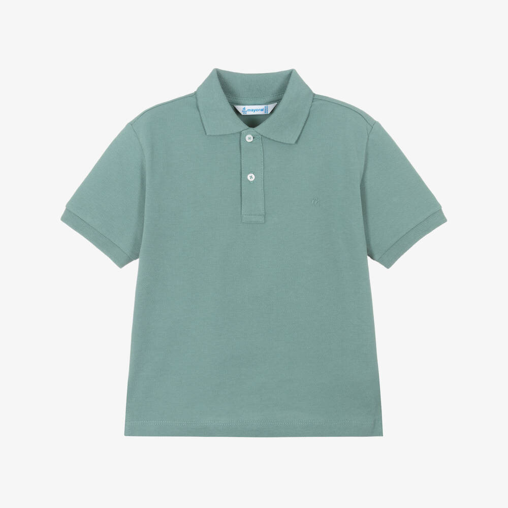 Mayoral-Green Polo Shirt | Childrensalon Outlet