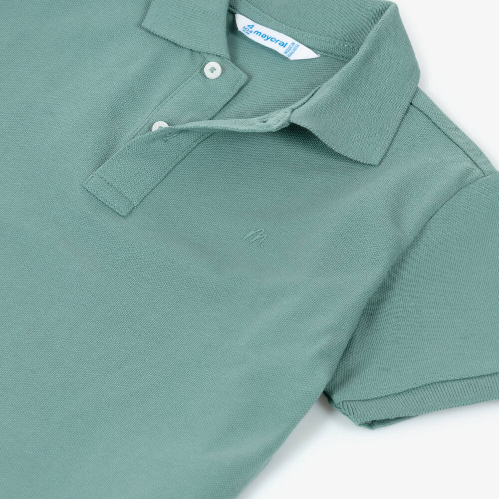 Mayoral-Green Polo Shirt | Childrensalon Outlet