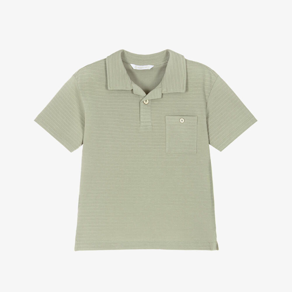 Mayoral-Green Polo Shirt | Childrensalon Outlet