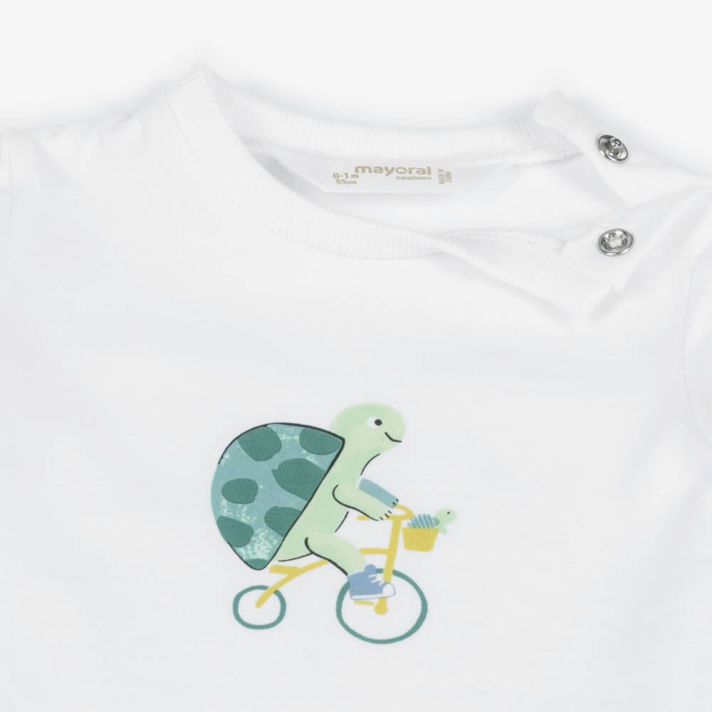 Mayoral Newborn-Green Reptile Print Tracksuit | Childrensalon Outlet