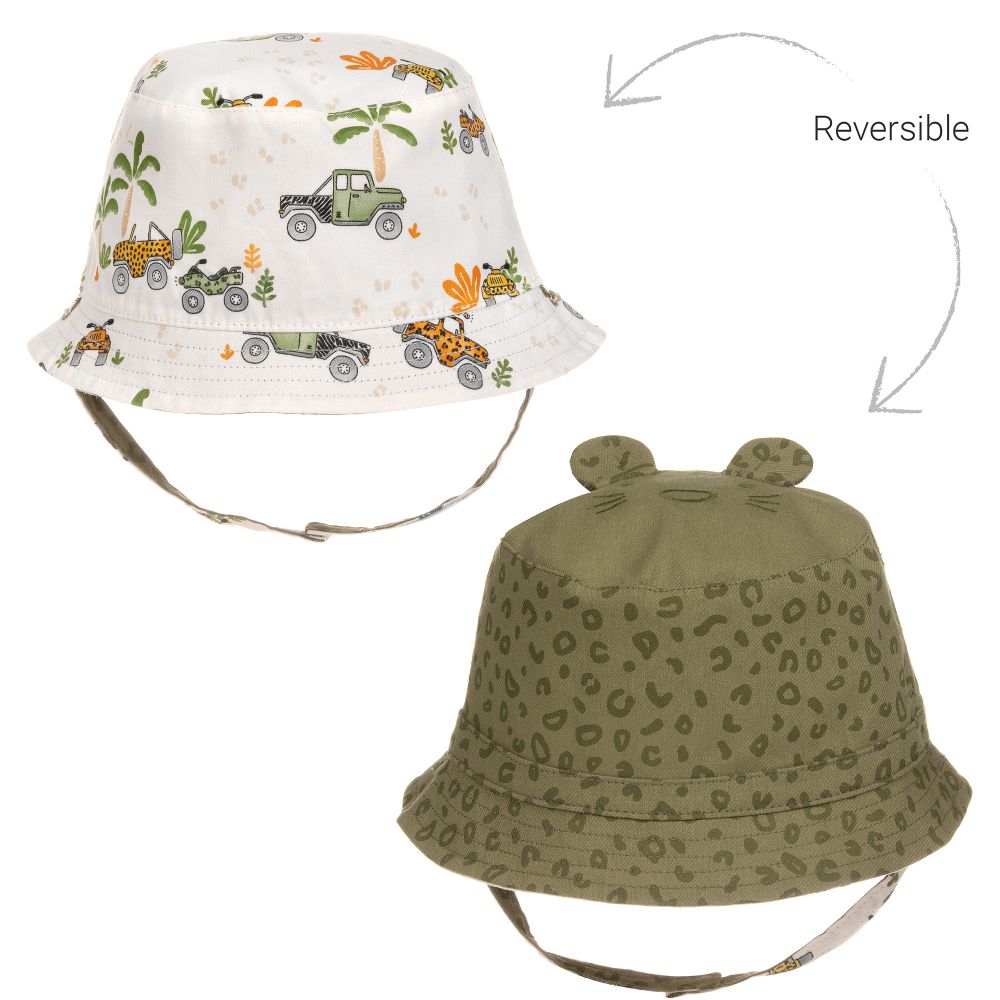 Mayoral - Green Reversible Baby Hat | Childrensalon