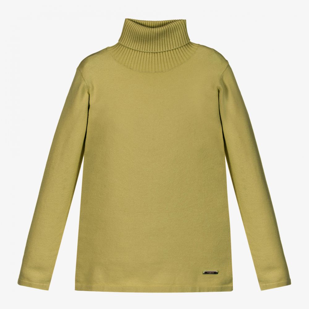 Mayoral - Green Roll Neck Top  | Childrensalon